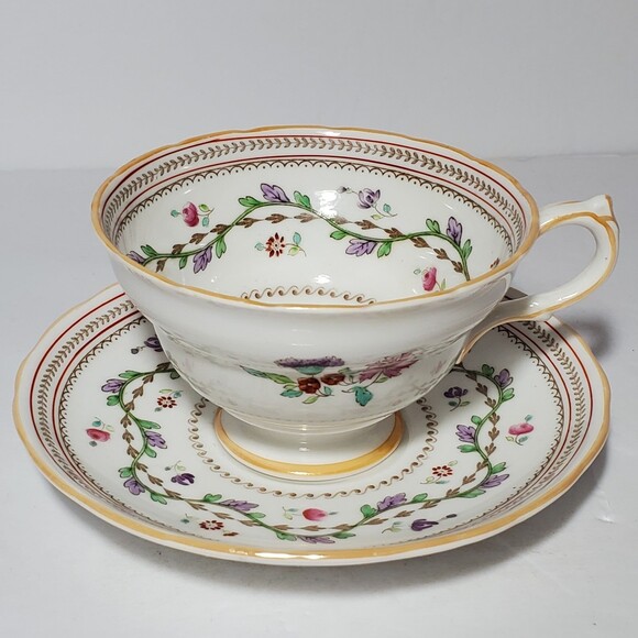 Copelands Grosvenor Teacup and Saucer Craigavon Floral - Picture 2 of 9